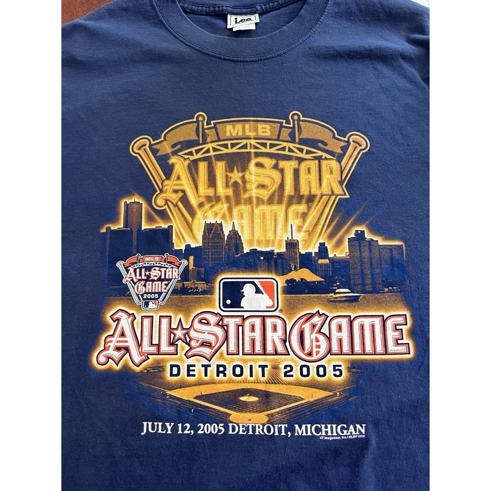 Vintage MLB 2005 Detroit All-Star Game Shirt Size L Comerica Park Y2K EUC